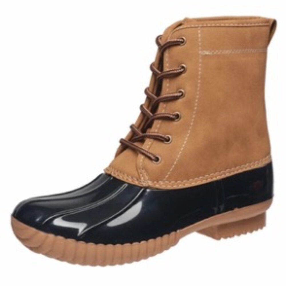 C&C California Women's "Duckie" Lace-up Boots in Cognac Size 6